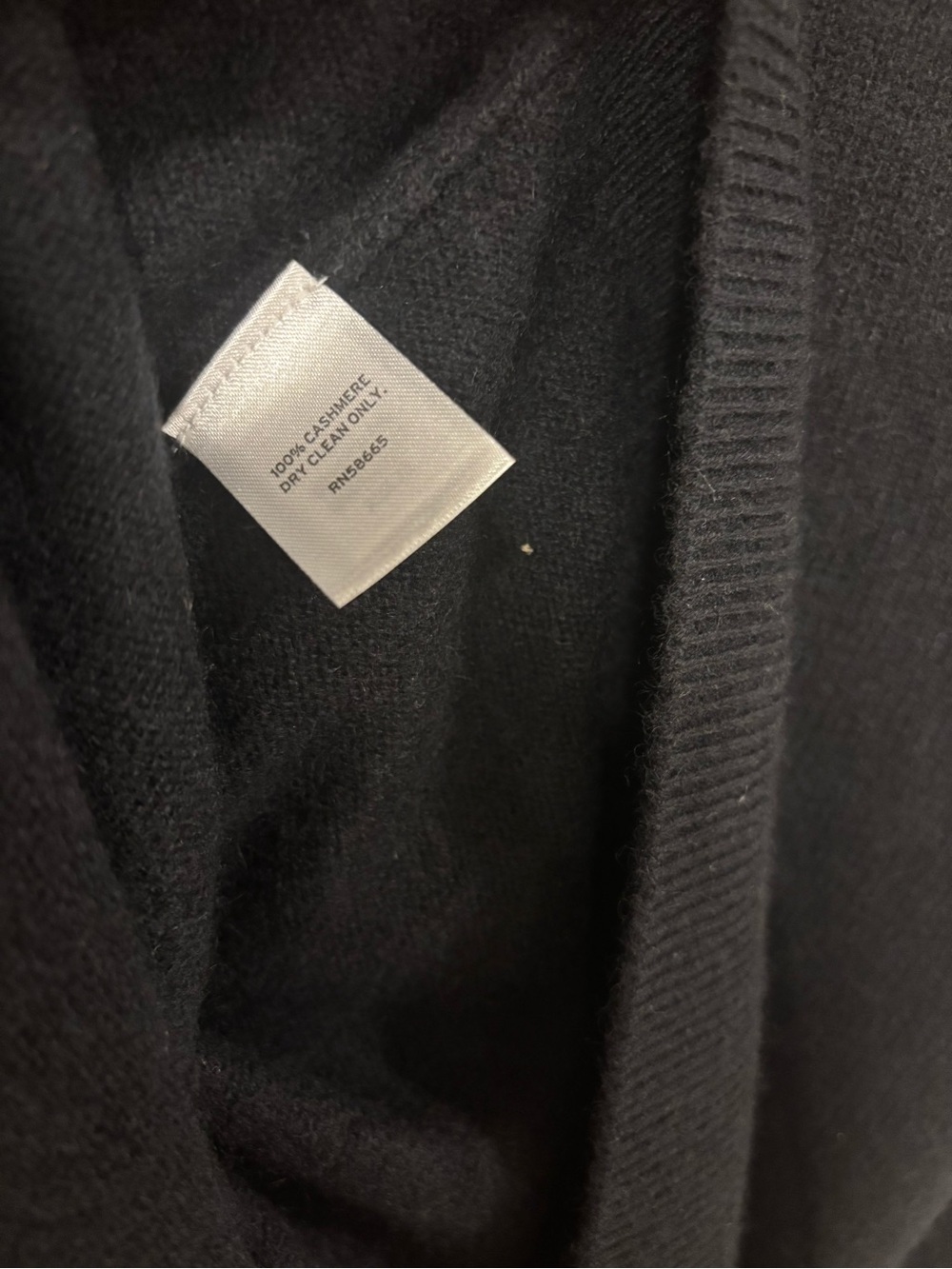 NWOT Nordstrom Black Crewneck 100% Cashmere Sweater Size XL - Picture 6 of 7